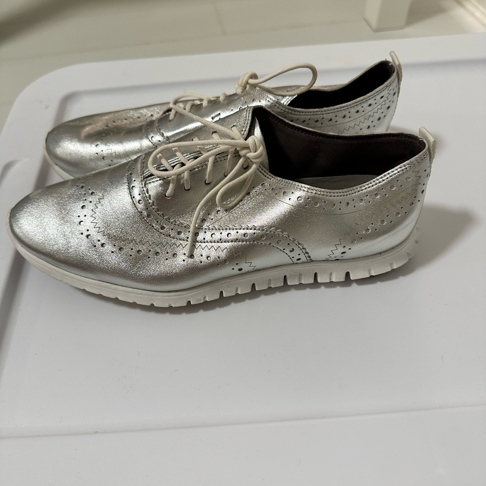 Silver cole haan zerogrand sneakers
